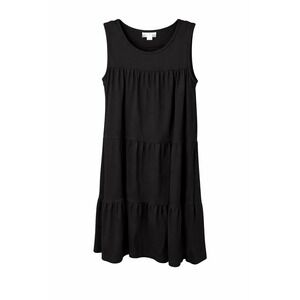 Anthropologie Saturday Sunday Black Tiered Dress | Sleeveless | Size M Boho